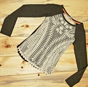 Maurices size small lace long sleeve grey shirt